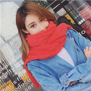 Wholesale solid color wool tassel scarf