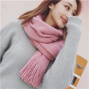 Wholesale solid color wool tassel scarf
