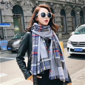 Plaid pattern split cashmere cheap scarf