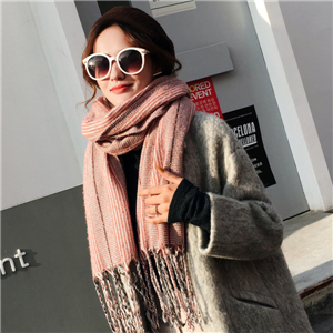 Wholesale striped wool tassel scarf