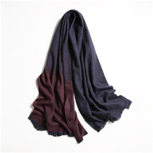 Wholesale gradient check tassel cashmere scarf