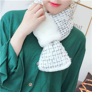Rabbit hair cross plaid scarf cheap from China