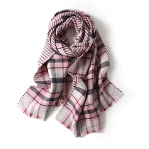 Wholesale plaid tassel cashmere scarf