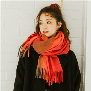 Wholesale gradient tassel cashmere scarf