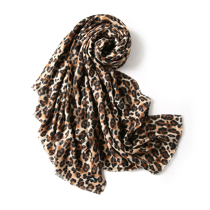 Wholesale leopard tassel cashmere scarf