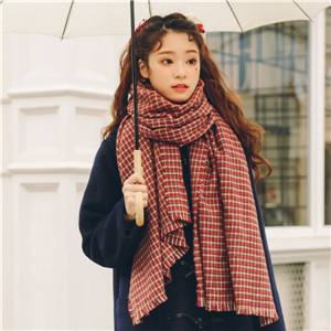 Plaid tassel cashmere cheap scarf