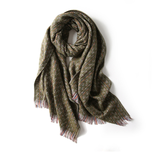 Geometric print color matching cashmere scarf cheap from China