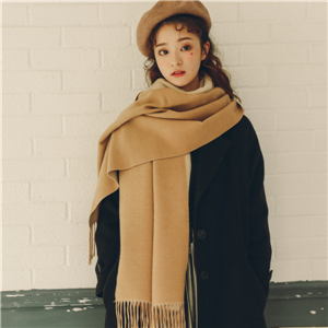 Wholesale solid color tassel cashmere scarf