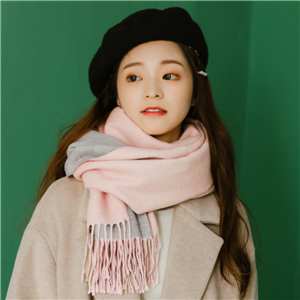 Wholesale solid color tassel cashmere scarf