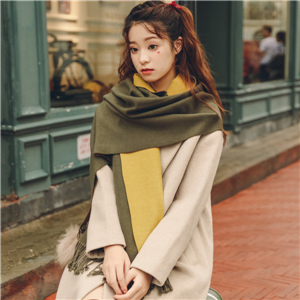 Wholesale solid color tassel cashmere scarf
