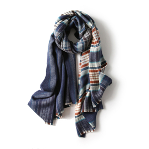 Wholesale color plaid cashmere scarf