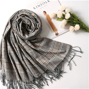 Chinese cheap plaid cashmere scarf