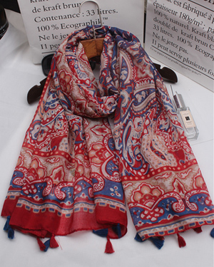 national wind cashew cotton scarf