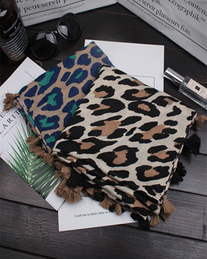 new leopard print cotton scarf