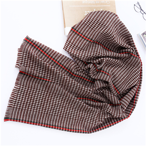 Vertical houndstooth cashmere thick cheap scarf