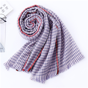 Vertical houndstooth cashmere thick cheap scarf