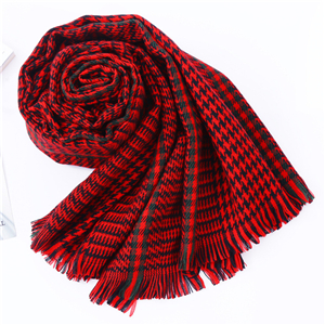 Vertical houndstooth cashmere thick cheap scarf