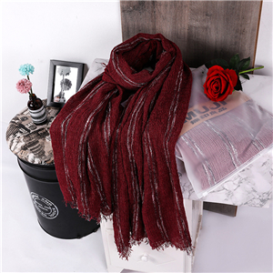 Wholesale striped cotton decorative scarf