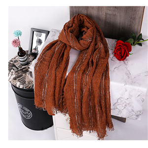 Wholesale striped cotton decorative scarf