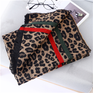 Leopard tassel cashmere thickening cheap scarf