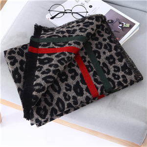 Leopard tassel cashmere thickening cheap scarf