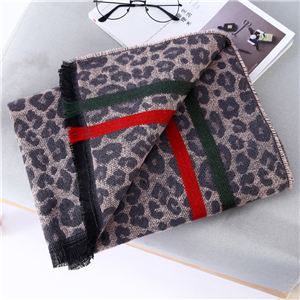 Leopard tassel cashmere thickening cheap scarf