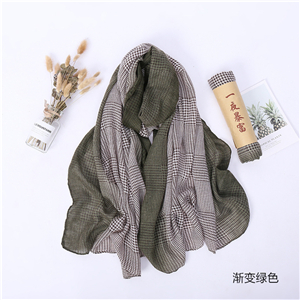 Wholesale houndstooth folds decorative cotton scarf