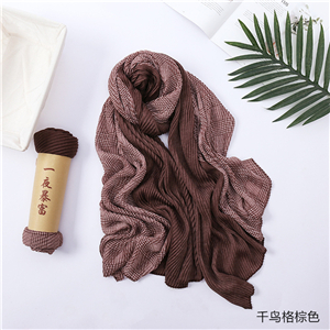 Wholesale houndstooth folds decorative cotton scarf