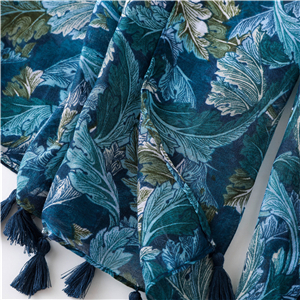 Wholesale cashew printed cotton tassel cotton scarf