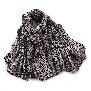 Wholesale small leopard pattern cotton scarf