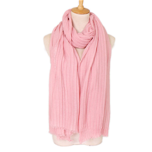 Solid color crease muslim cotton hemp nail pearl cheap scarf