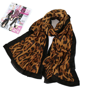 Wholesale cotton leopard print scarf