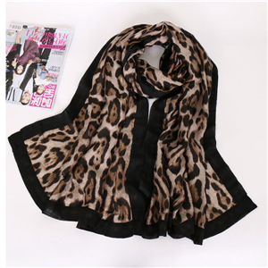 Wholesale cotton leopard print scarf
