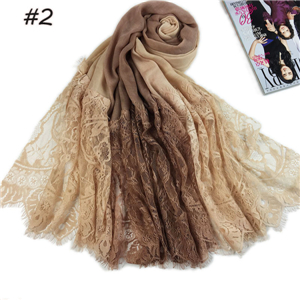 Wholesale lace color cotton scarf