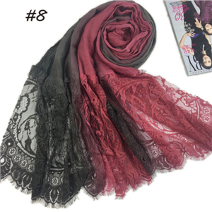 Wholesale lace color cotton scarf