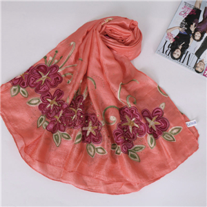 Wholesale embroidery printed cotton scarf