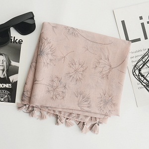 foreign trade cotton and linen beach scarf