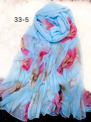 China crocodile wrinkles silk printing scarf