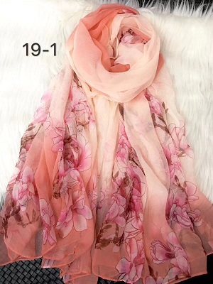 China crocodile wrinkles silk printing scarf