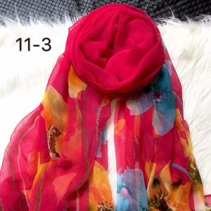 China women silk printing scarf