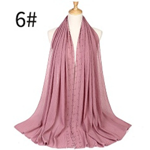 muslim pearl chiffon scarf