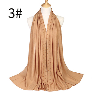 muslim pearl chiffon scarf