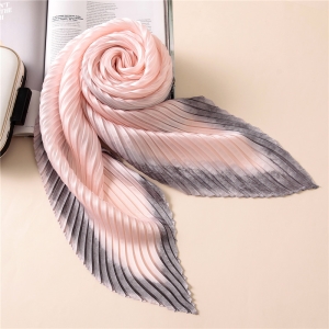 Printed fold silk embroidered sunscreen scarf