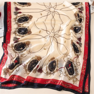 Chain printing silk decorative sunscreen scarf