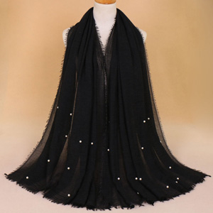 Cotton and linen collarette pearl cotton shawl