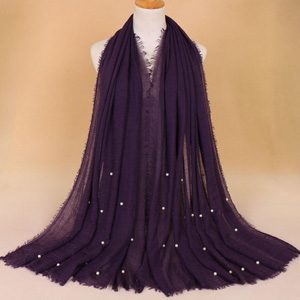 Cotton and linen collarette pearl cotton shawl