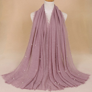 Cotton and linen collarette pearl cotton shawl
