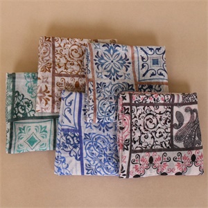 National gauze cotton yarn printing headscarf fashion scarf
