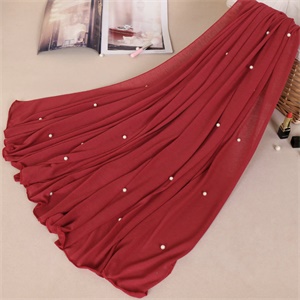 Muslim headscarf Arabia ethnic shawl pure female pearl nail head cover