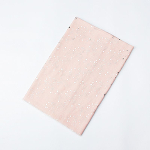 Hot silver star decorative printing cotton scarf